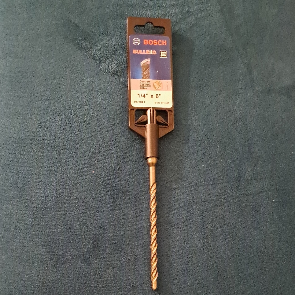 Blue 1/4" x 6" Concrete Masonry Drill Bit